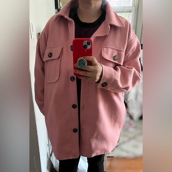 L/XL Calvin Klein Shacket in. Beautiful pink mauve color - Picture 8 of 8